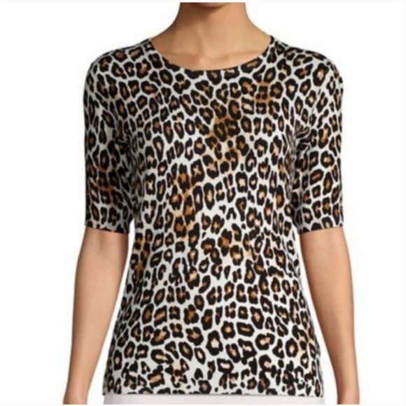 Premise Tops - Leopard Print Crewneck Top